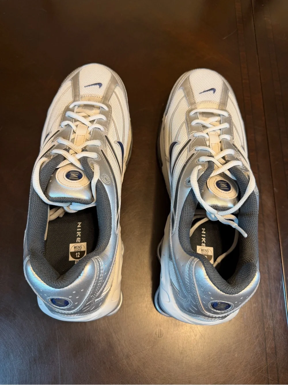 New Nike Shox Silver White Sneaker Shoes Size US 12